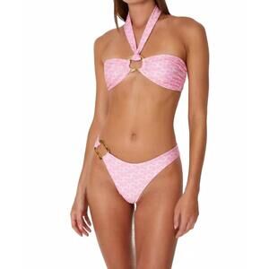 NEW CIN CIN cruise hoop bikini bottoms in logomania pink